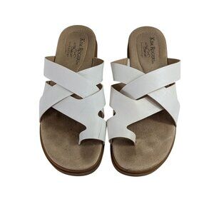Kim Rogers Ultra Comfort Technology Rahnay White Sandals Size 8.5 M Slip On